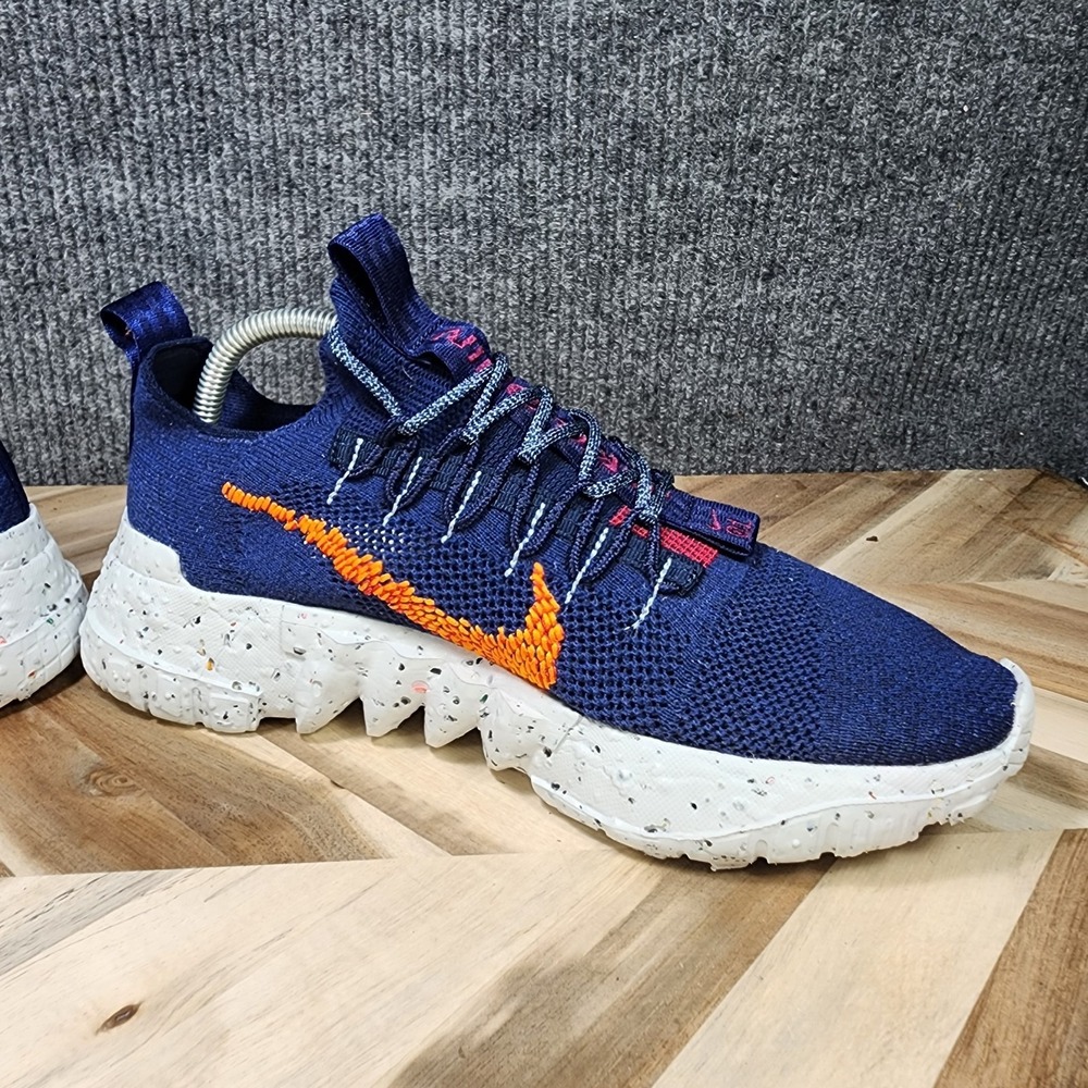 Size 8.5 - Nike Space Hippie 01 Midnight Navy Magma Orange Running Shoes - Picture 6 of 13